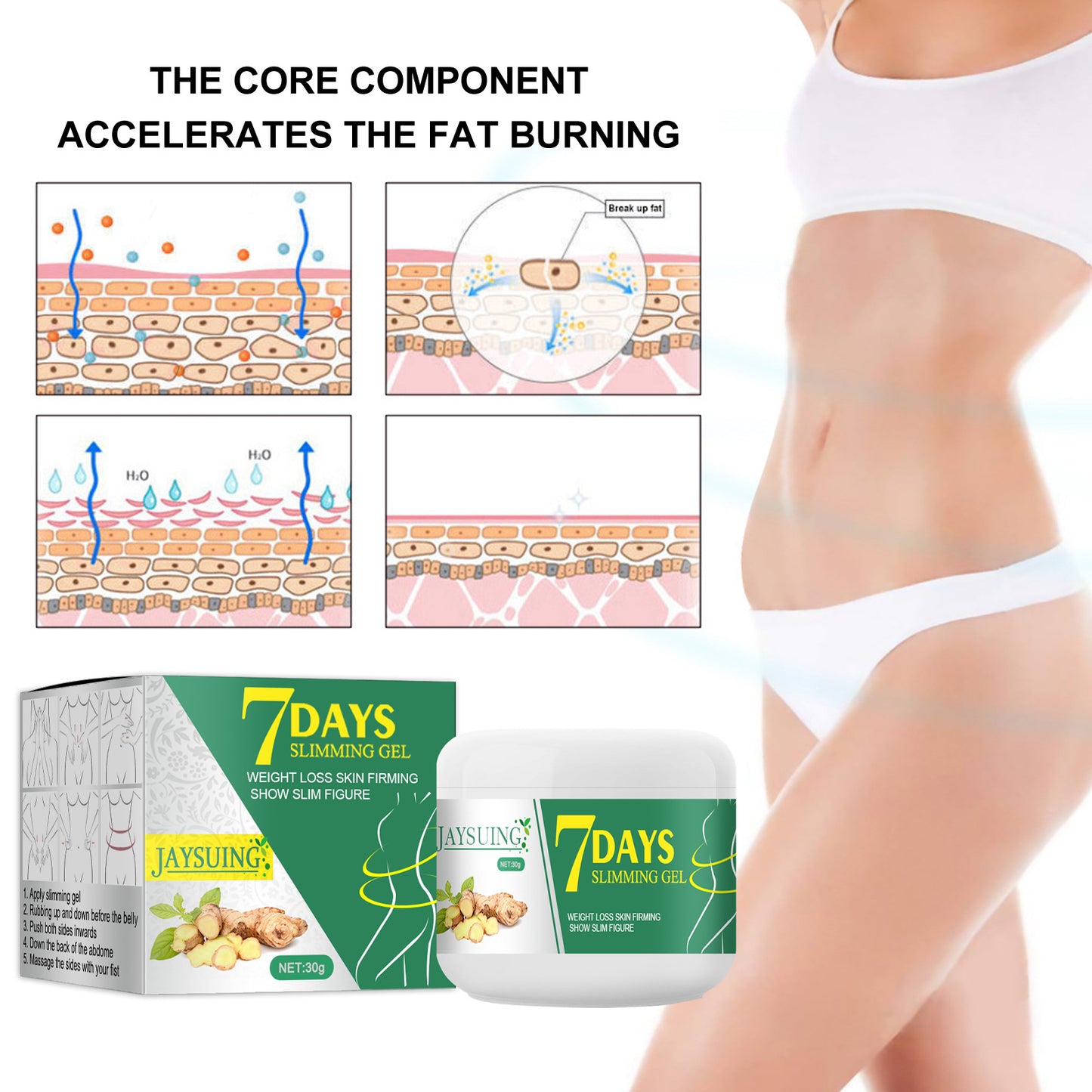7 DAYS Ginger Slimming Cream Fast Weight Loss